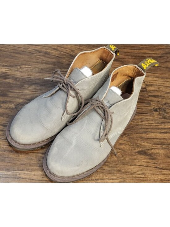Dr. Martens Gray Air Wair Suede Lace Up Chukka Dress Boots SZ 10 Dressy Office main image 5